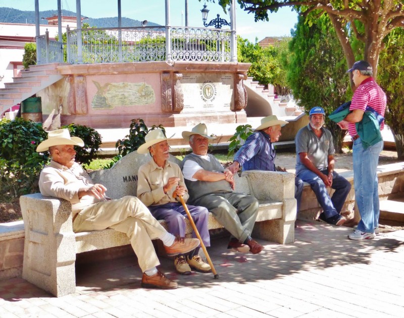 Local boys shooting the breeze in the central plaza of Mascota.  