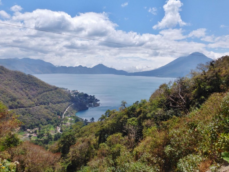 After 200 miles and 8 long hours on rough roads, we arrived at Lago de Atitlán. 