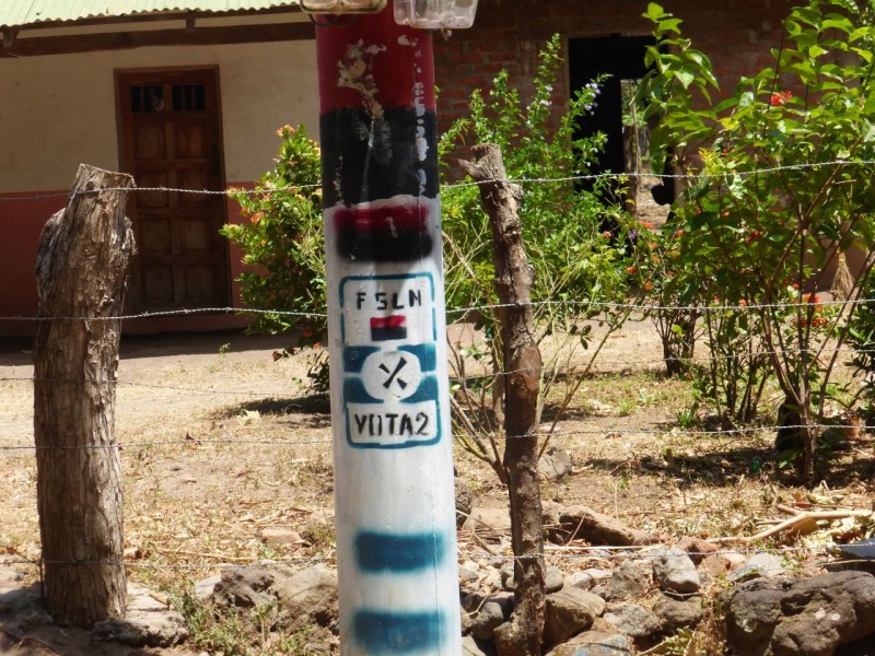 They are still around.  This is a pole for the F.S.L.N. or Frente Sandinista de Liberacion or Sandinista National Liberation Front which is still an active political party and has candidates in current elections but they never win.