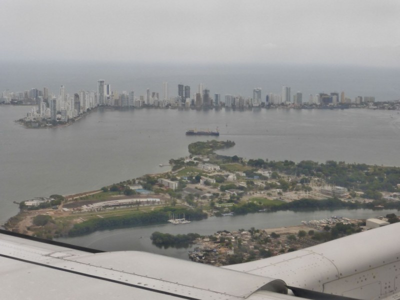 Flying into Cartagena…South America, a new continent!