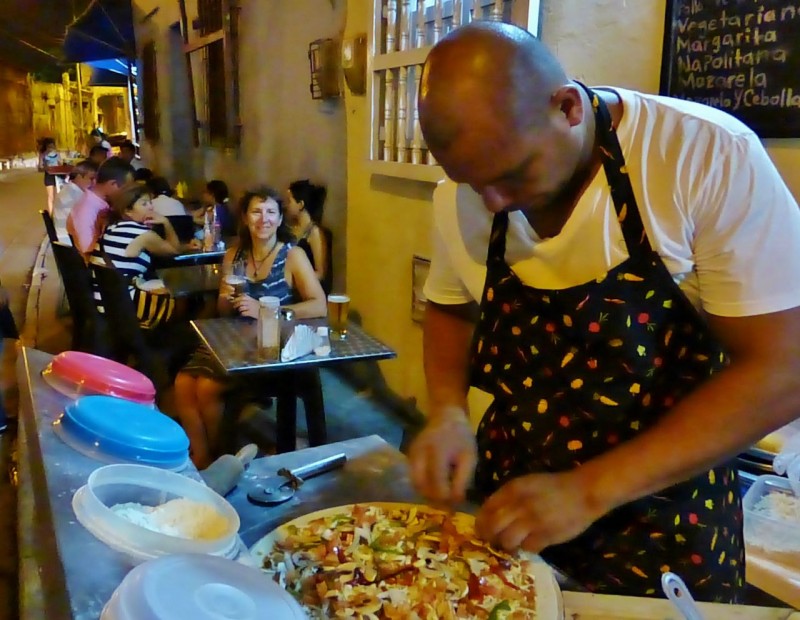 We loved watching this artist create our delicious pizza out of fresh, local ingredients.