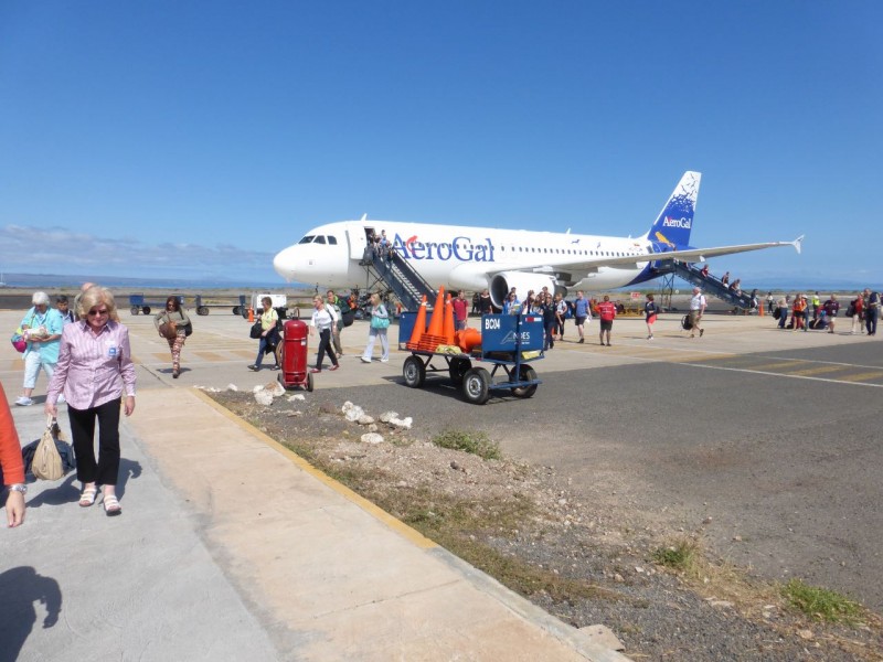 Our last minute decision to book an eight day cruise in the Galapagos Islands included a flight from Guayaquil, Ecuador to the primitive airport on Santa Cruz Island.  Being part of Ecuador meant that there was no complicated immigration to arrive on the islands.  We had already imported ourselves!