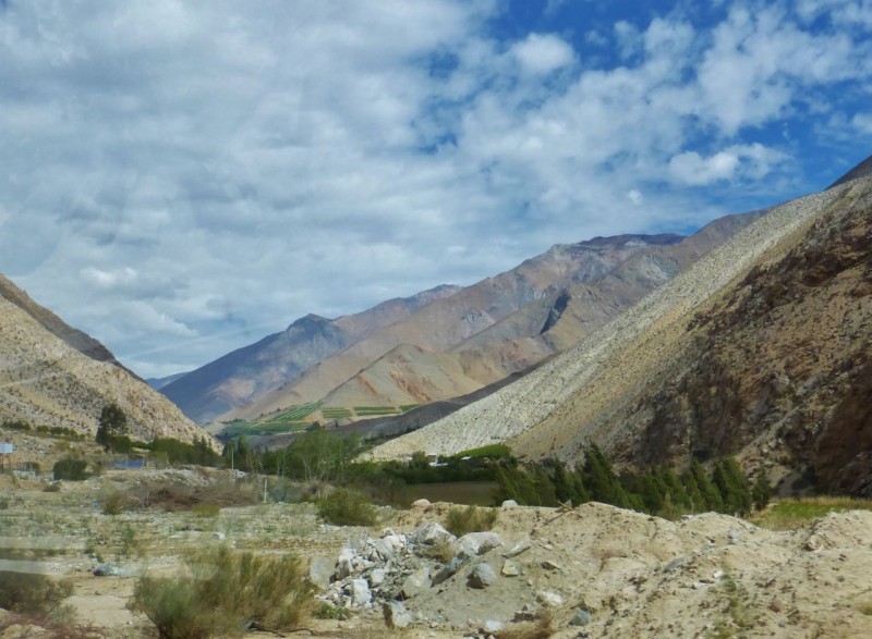 Sebastian had suggested that we visit the Valle de Elqui, which is a lush, river valley known for growing the grapes used to make Pisco.  Pisco is a brandy-like liquor and is widely enjoyed in Peru and Chile in a drink called a Pisco Sour.  