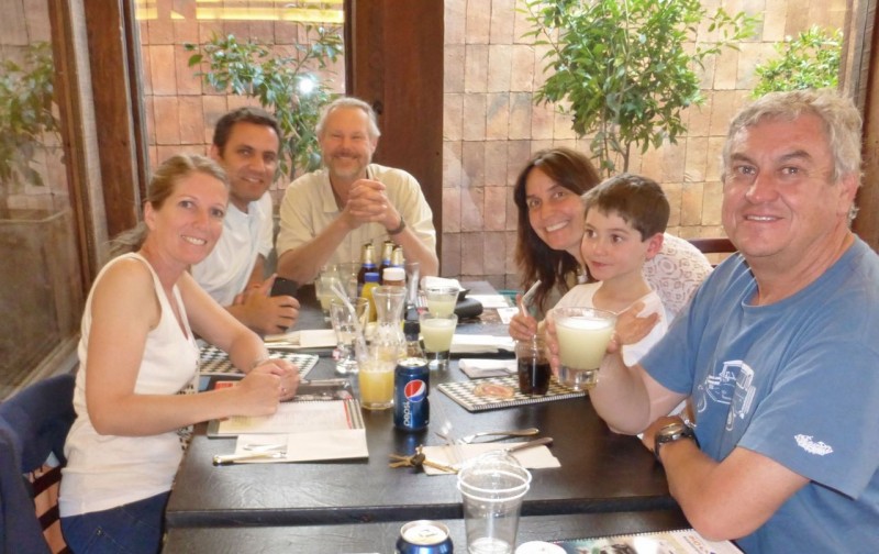 After a much needed nap at our hotel, we enjoyed a great dinner with Sebastian, Luz, Pete, Carolina and all their kids (3 of them off playing in the restaurant supplied playground!).   The strong local drinks, Pisco Sours (also famous in Peru), guaranteed a great night’s sleep.  