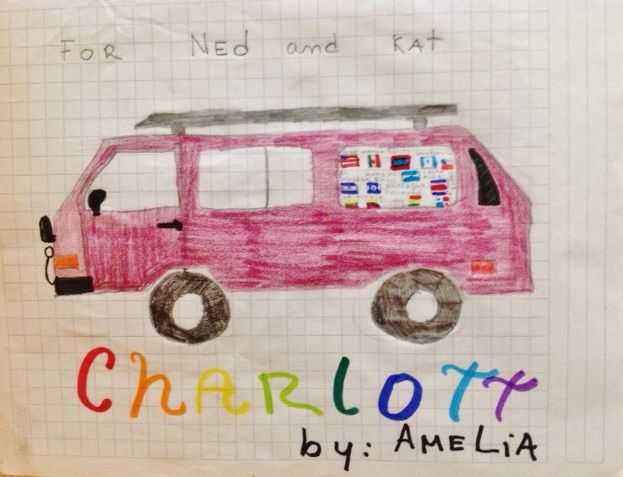 Amelia drew us this sweet portrait of Charlotte while we were watching the Dakar. It is so special to us! We plan to frame and hang it permanently in our rolling home. 