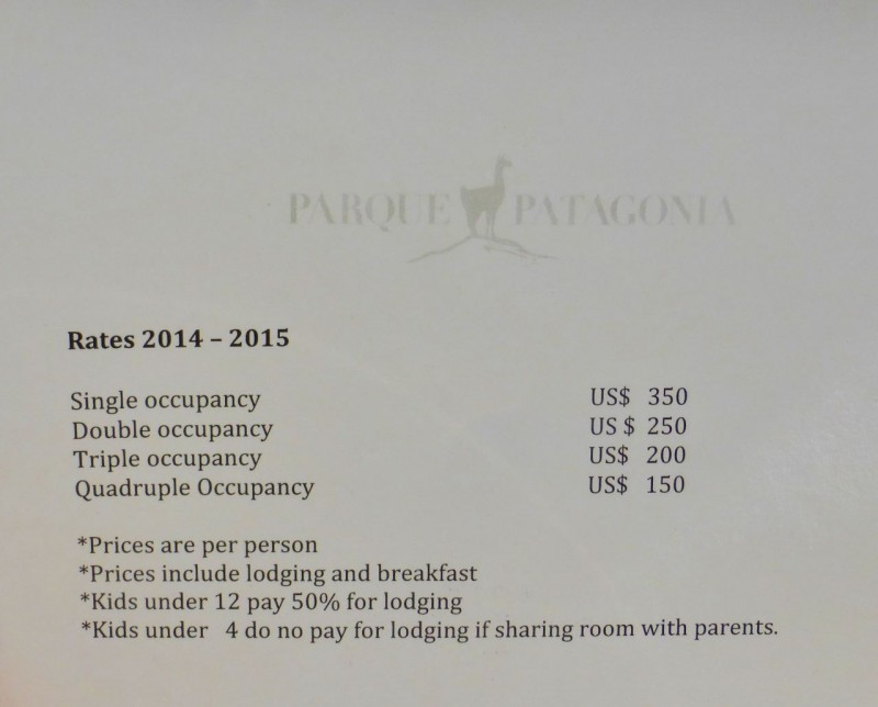…as did the prices for lodging.  It would have cost us $500 per night…